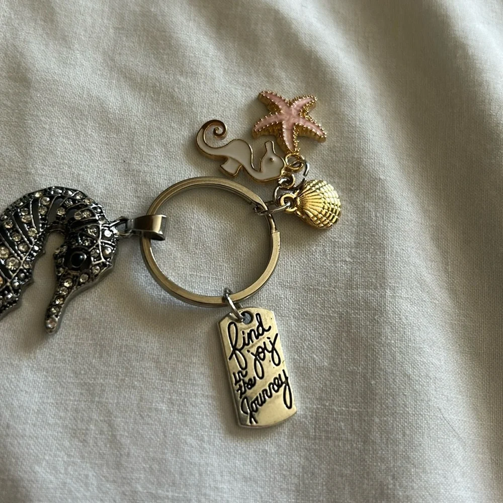 Silver‎ “Find Joy in the Journey” keychain